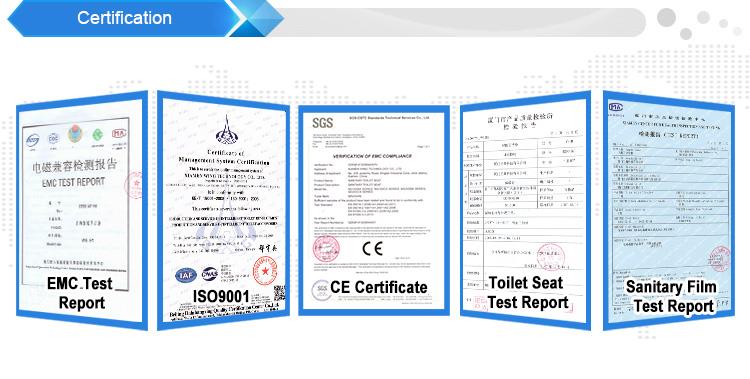 Asientos de inodoro con sensor electrónico automático Uso único | Tapas de inodoro higiénicas desechables inteligentes NS221C Certification.jpg Automatic Electronic Sensor Toilet Seats One Time Use | Intelligent Disposable Hygienic Toilet Covers NS221C Certification.jpg